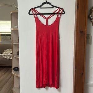 Lavish,Caliente Red, Double Strap,Braided,Tank Dress,Medium,NWT